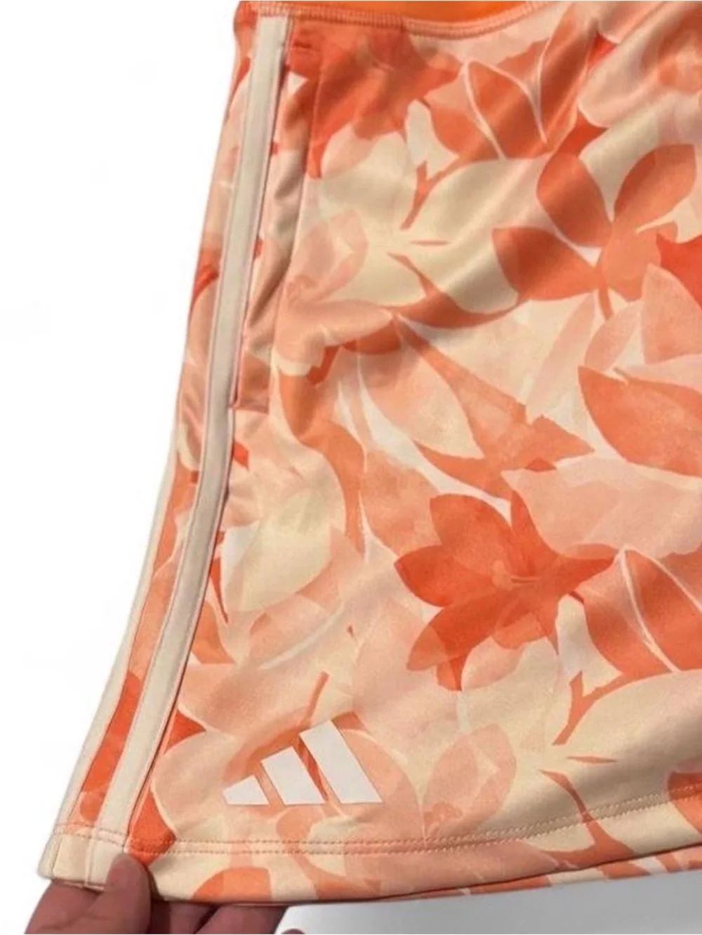 Adidas Floral Orange Tennis Skirt - Picture 3 of 5